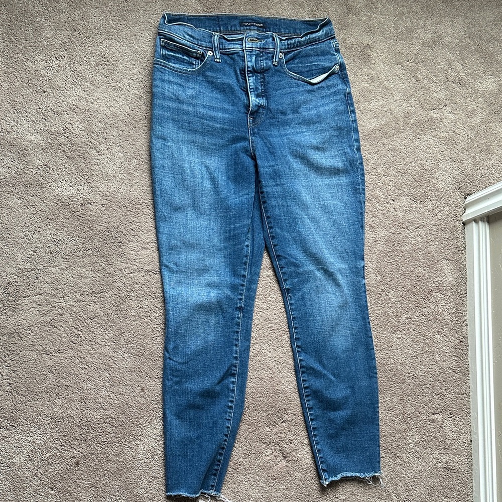 Lucky Brand Women's Cropped Blue Jeans